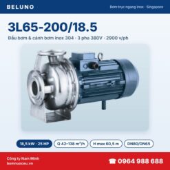 Bơm trục ngang inox Beluno 3L65-200/18.5 18,5kW