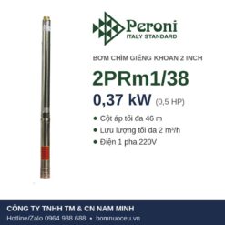 Bơm chìm giếng khoan Peroni 2PRm1/38 0,37 kW