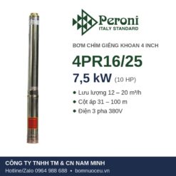 Bơm chìm giếng khoan Peroni 4PR16/25 7,5 kW