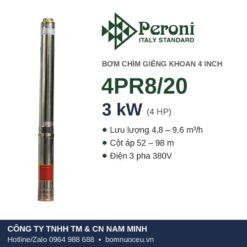 Bơm chìm giếng khoan Peroni 4PR8/20 3 kW