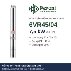 Bơm chìm giếng khoan Peroni 6VR45/04 7,5 kW