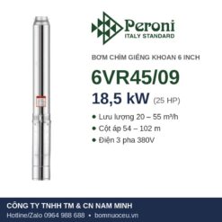Bơm chìm giếng khoan Peroni 6VR45/09 18,5 kW