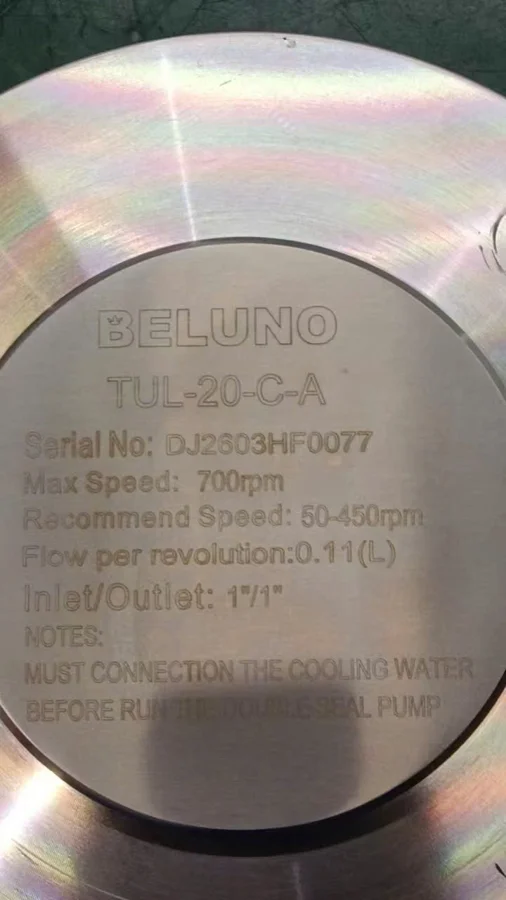 Tem khắc thông số bơm Beluno TUL-20-C-A
